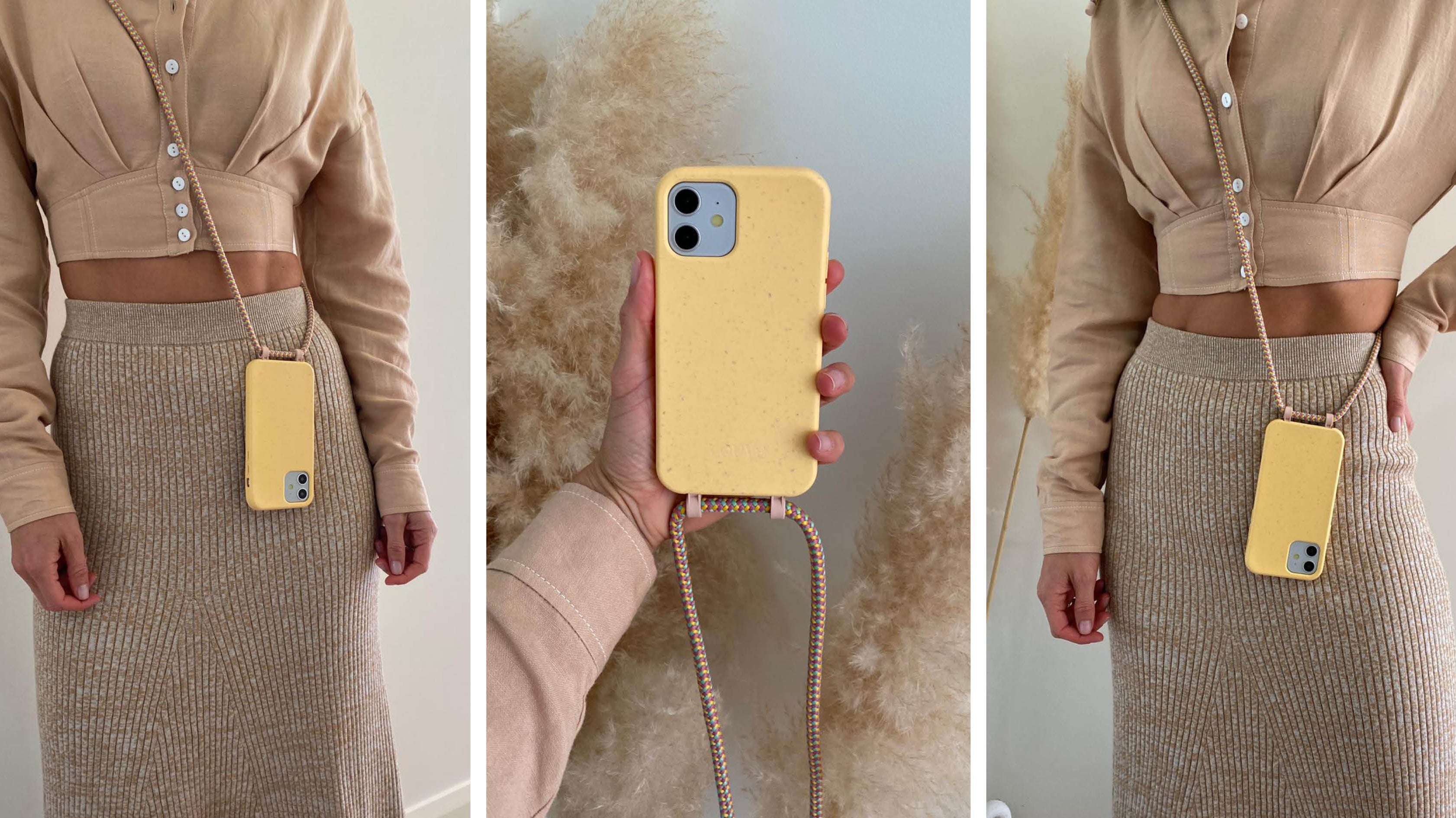 Modular phone cases. Corded phone case. Sydney. Phone case with cord. Phone leashes. Smartphone lanyards. Changeable phone cords. Biodegradable phone cases. Handykette. Custom phone cases. Customise your phone. Customisable phone accessories.