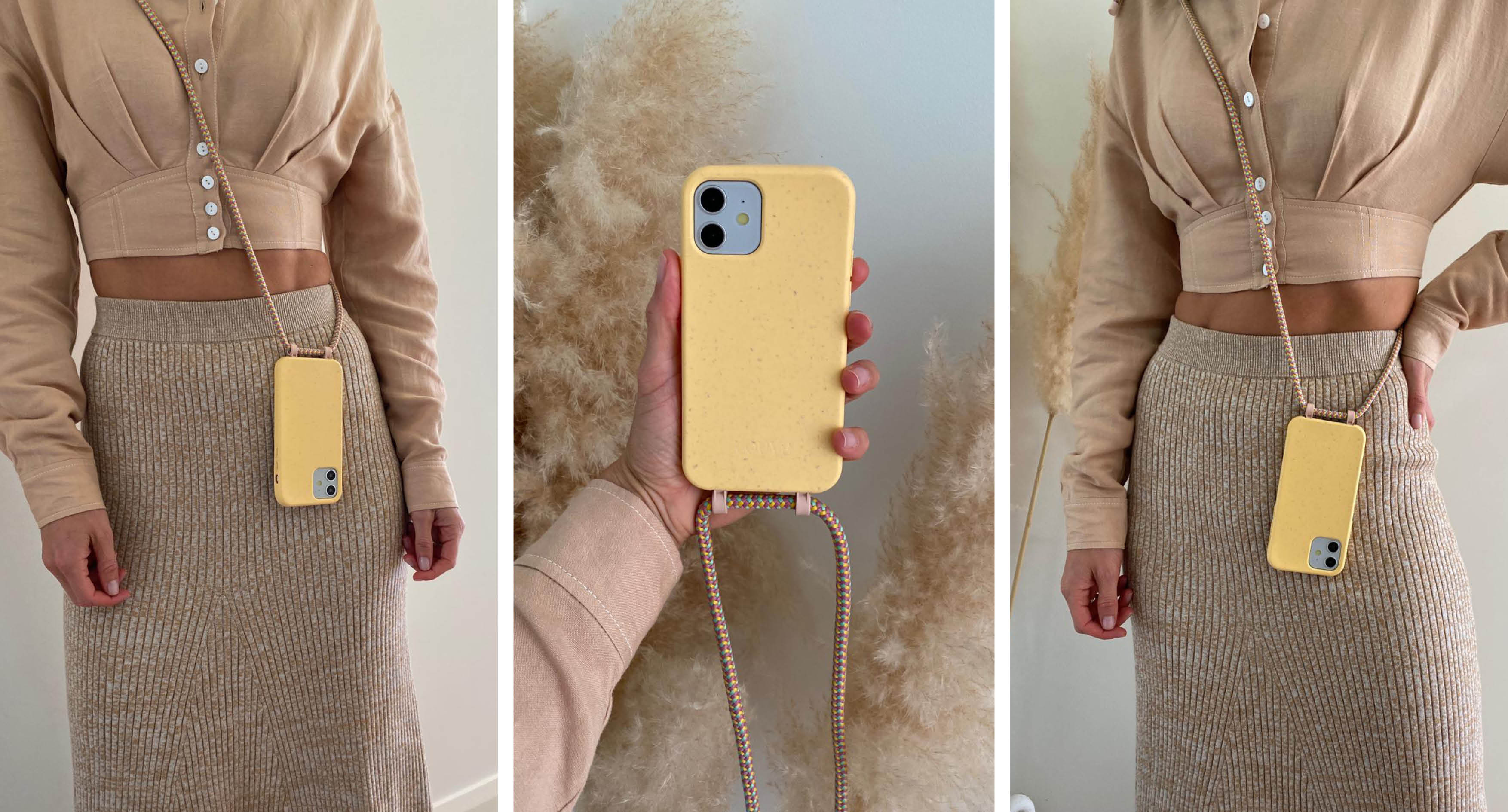 Modular phone cases. Corded phone case. Sydney. Phone case with cord. Phone leashes. Smartphone lanyards. Changeable phone cords. Biodegradable phone cases. Handykette. Custom phone cases. Customise your phone. Customisable phone accessories.
