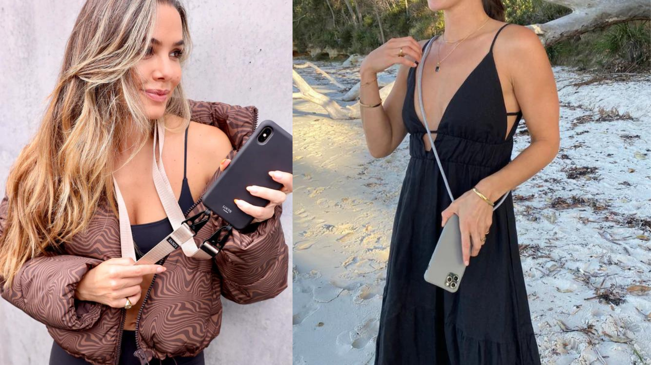 louve collection phone cases and cords crossbody phone leashes