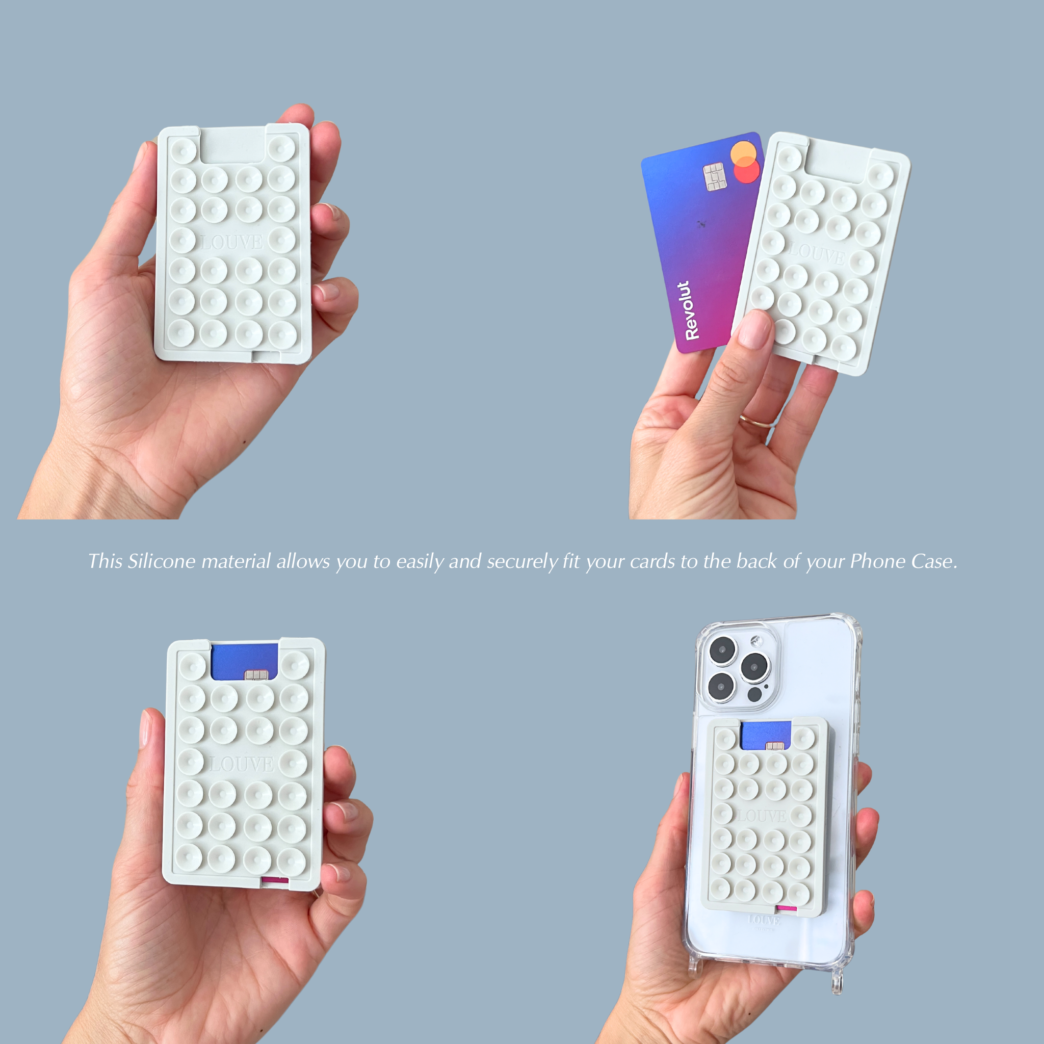 Phone Suction plate, Phone Suction pad, Octobuddy, Silicone Suction rubber, phone suction cup holder, innovative phone holder, silicone antislip iPhone plates, Sticky grippy, Cardholder, card holder, Silicone Phone Grip Stand, Phone holder for shower, mirror, Hailey Bieber phone accessory, Silicone Phone Mat