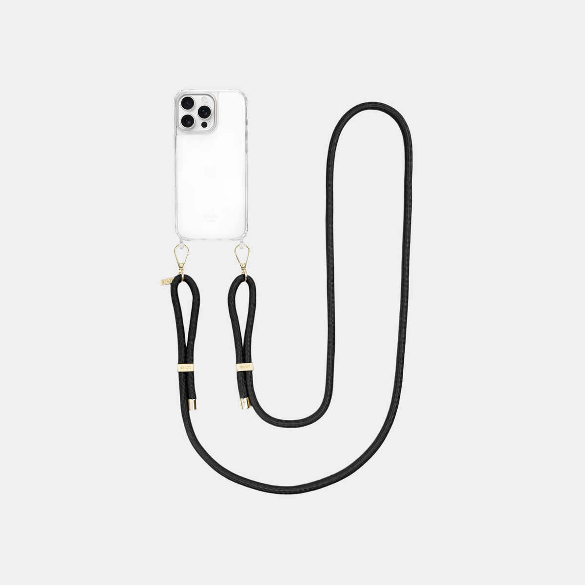 Clear Crossbody Phone Case with Black Phone Strap | Smartphone Necklace ...