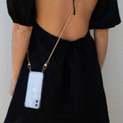 Detachable phone cords. Changeable phone cords. Corded phone cases. Custom phone accessories. Customisable phone cords. phone bracelet with pearls. Transparant phone case with removable pearl phone strap. smartphone bag. pearl phone cord. crossbody phone chain with pearls. Perth. Manly. Sydney. Byron bay. Australia. Bondi beach. Melbourne. pearly phone rope.