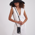 Crossbody phone cases. Leather phone case wallet. Smartphone case with mini-wallet. Phone Strap leather. Bandolier style. pouch.  iPhone Wallet. pebble leather. donna. pearl wristlet. chain. charm