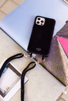Le Cafe Noir Black Phone Case + Mystique Black Phone Cord - Louve collection