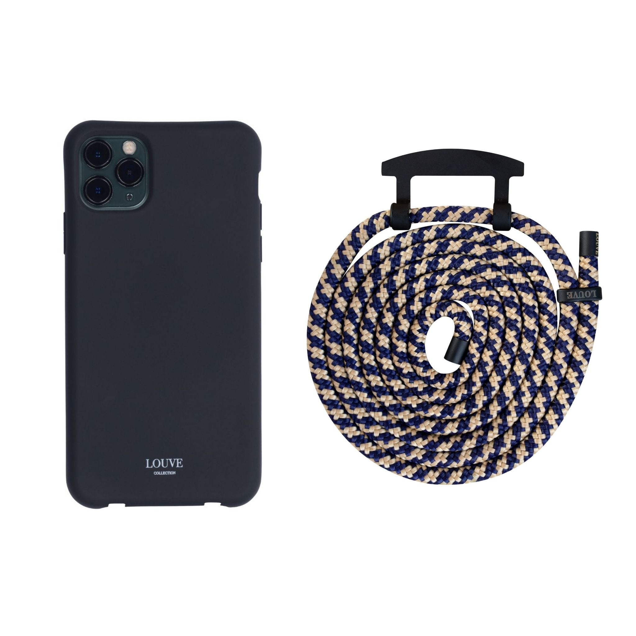 Le Cafe Noir Black Phone Case + Summer in Santorini Phone Cord - Louve collection