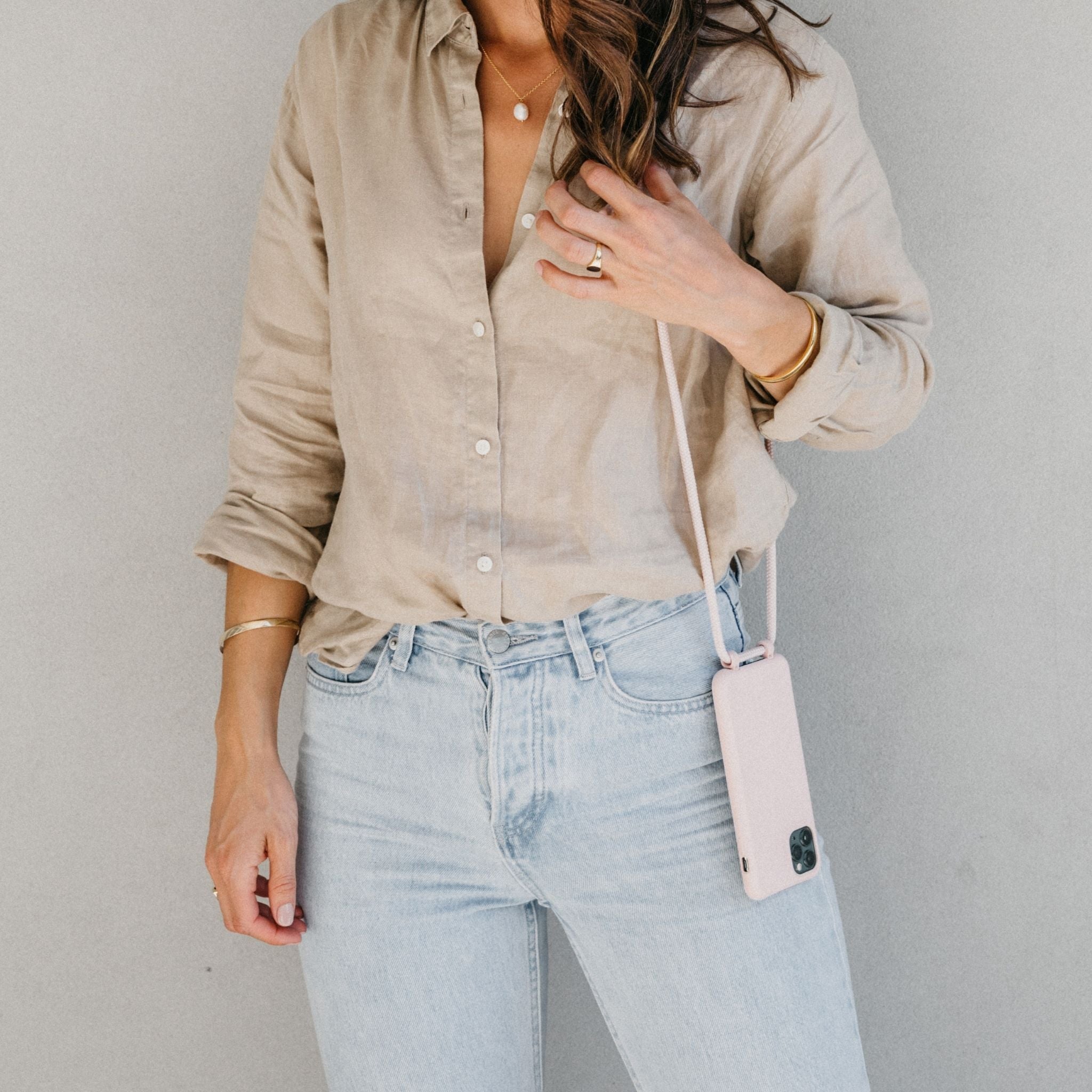 Dusty Pink Phone Case + Dusty Pink Phone Cord - Louve collection