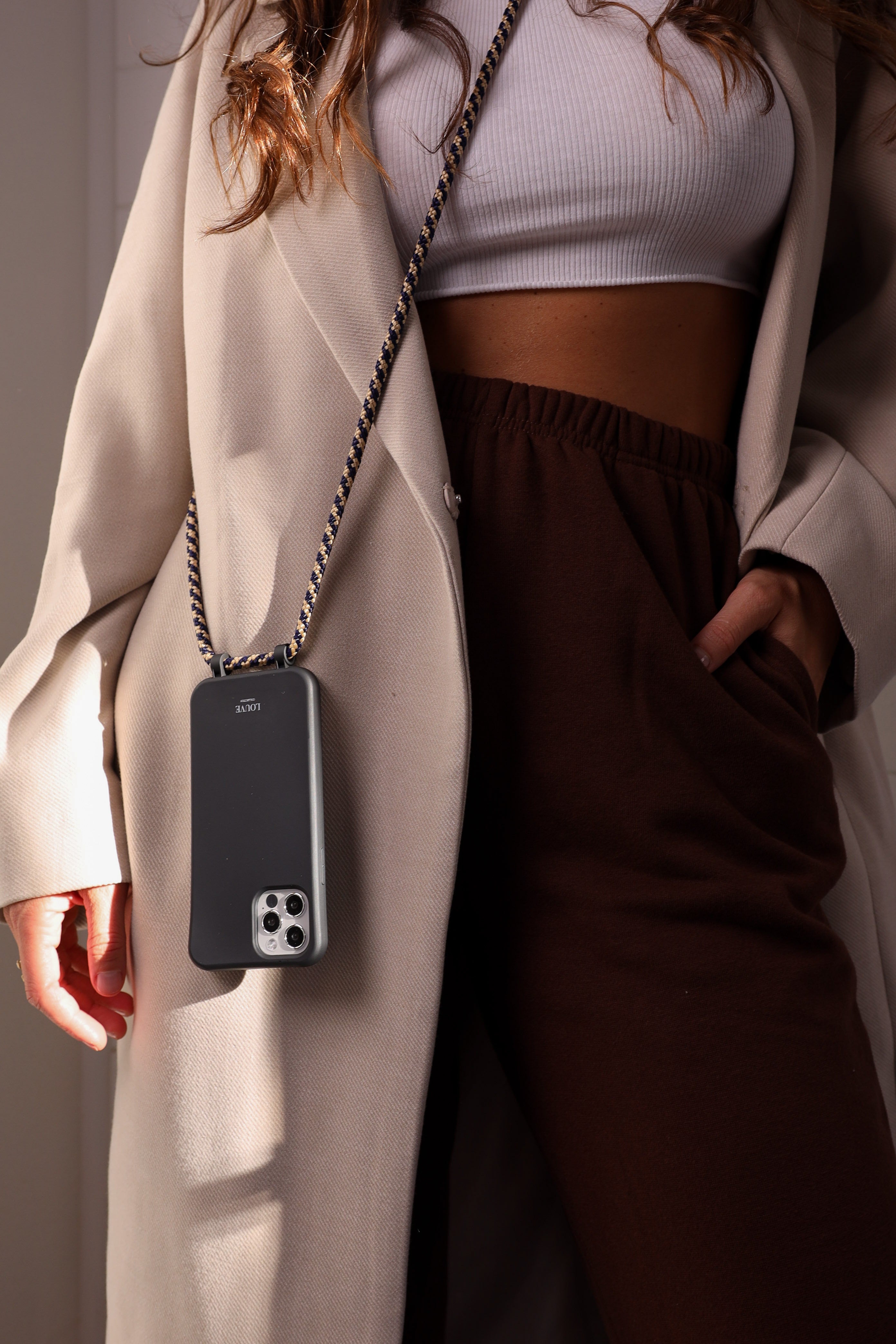 Le Cafe Noir Black Phone Case + Summer in Santorini Phone Cord - Louve collection