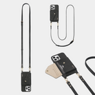Crossbody phone cases. Leather phone case wallet. Smartphone case with mini-wallet. Phone Strap leather. Bandolier style. pouch.  iPhone Wallet. pebble leather. donna. pearl wristlet. chain. charm