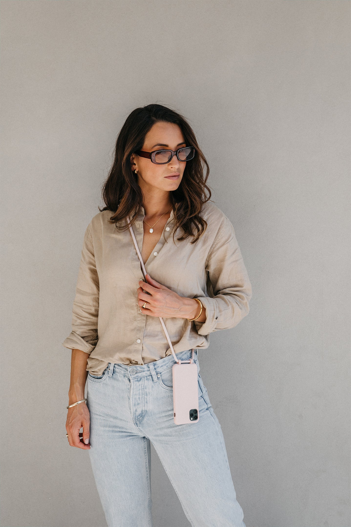 Dusty Pink Phone Case + Dusty Pink Phone Cord - Louve collection