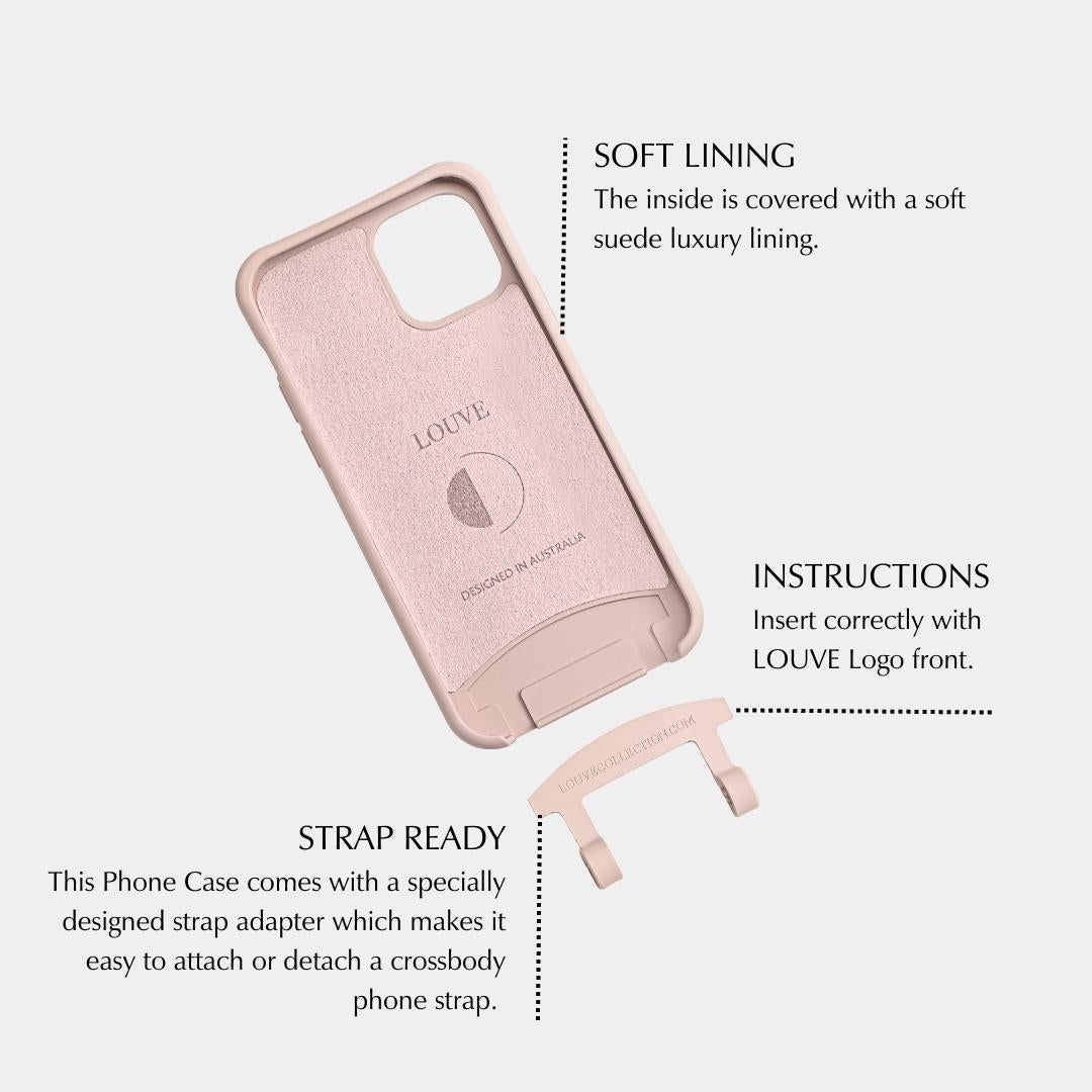 Light pink iPhone XS max case with OCTOBUDDY attached