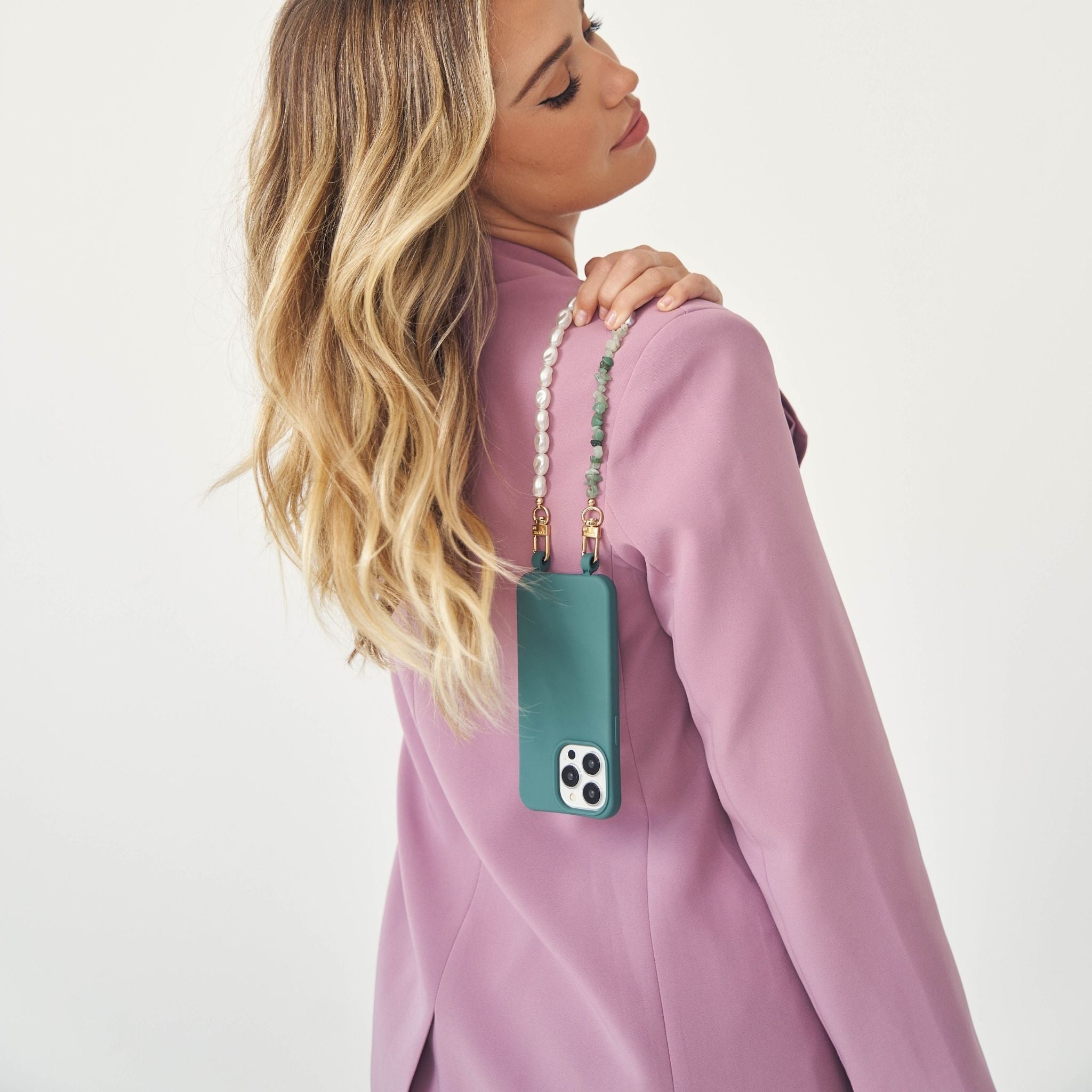 Pearl Phone Chain | Phone Case with Pearl Wristlet | Louve