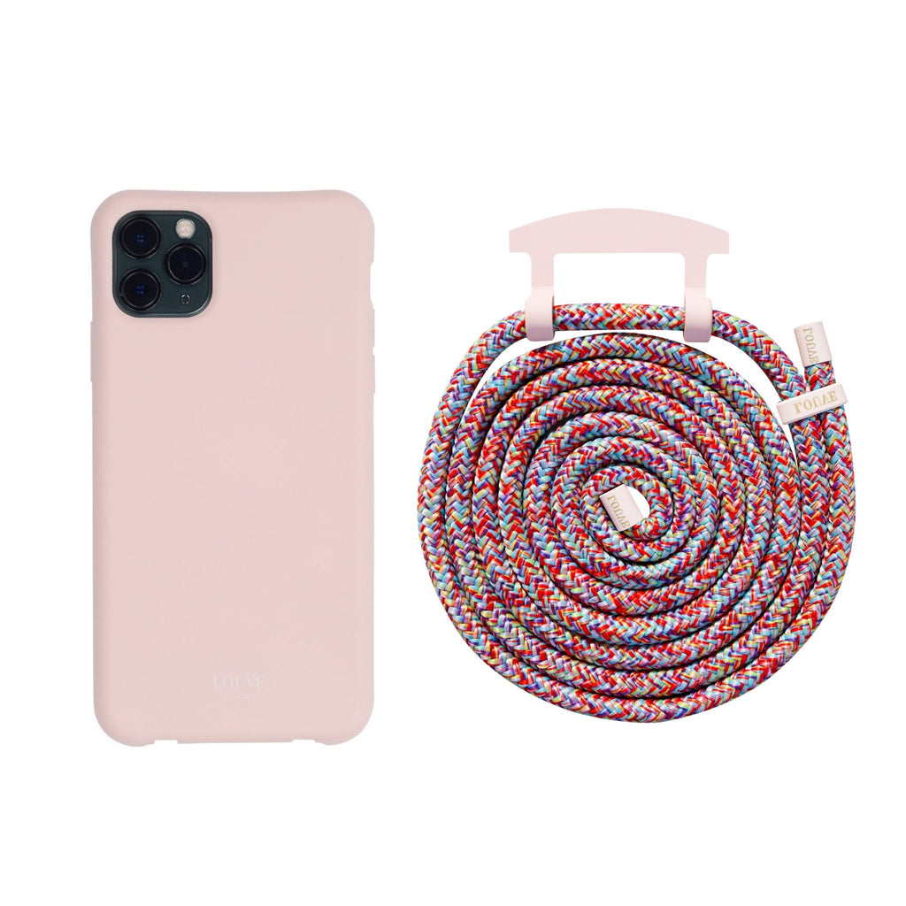 Dusty Pink Phone Case + Make Me Blush Pink Phone Cord - Louve collection