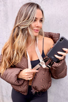 Le Cafe Noir Black Phone Case + Latte Love Nude Active Phone Belt - Louve collection