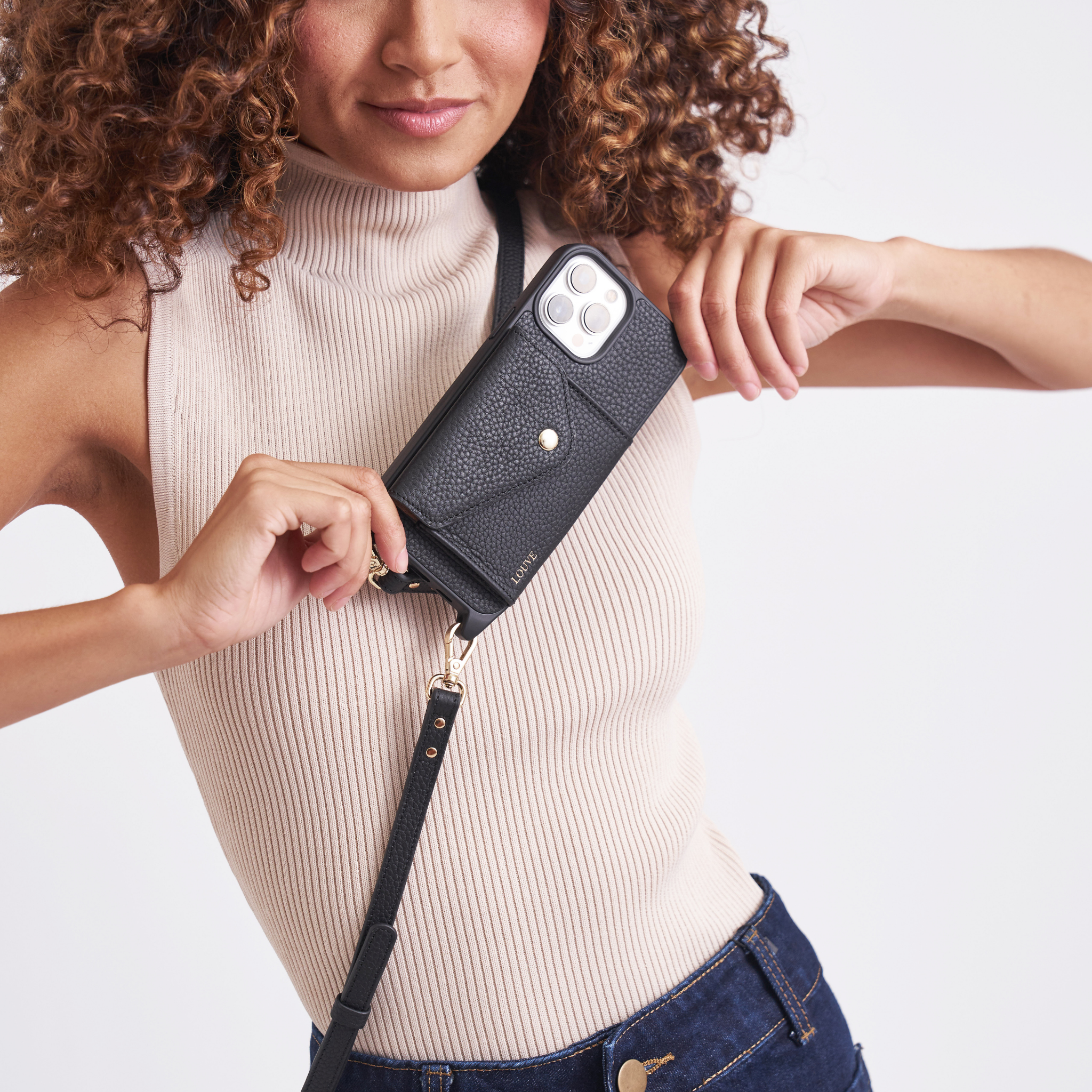 Leather phone 2025 wallet crossbody