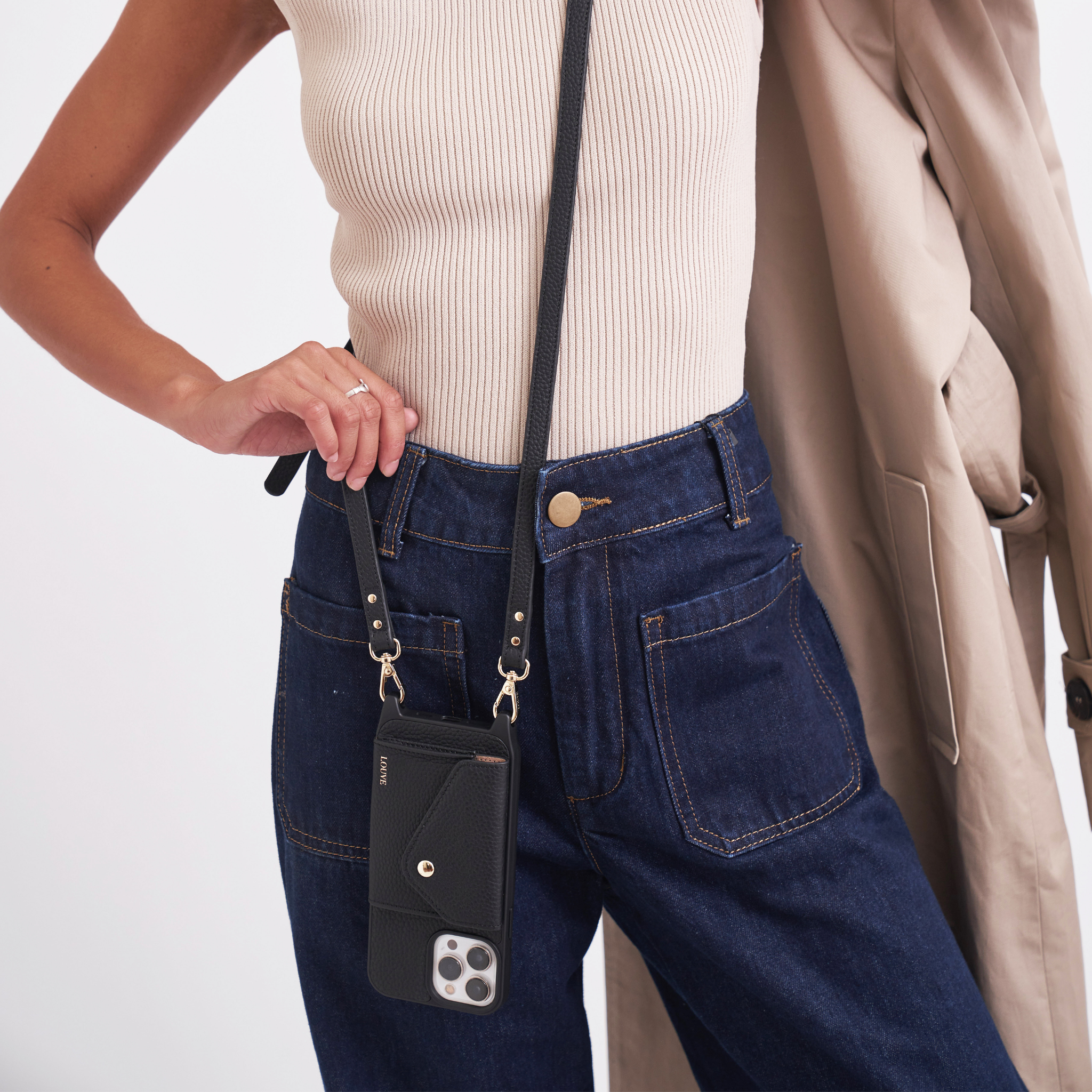 Short Zip Phone Bag - Wristlet Converts to Cross Body Purse - Navy Dai –  Borsa Bella Design Co.